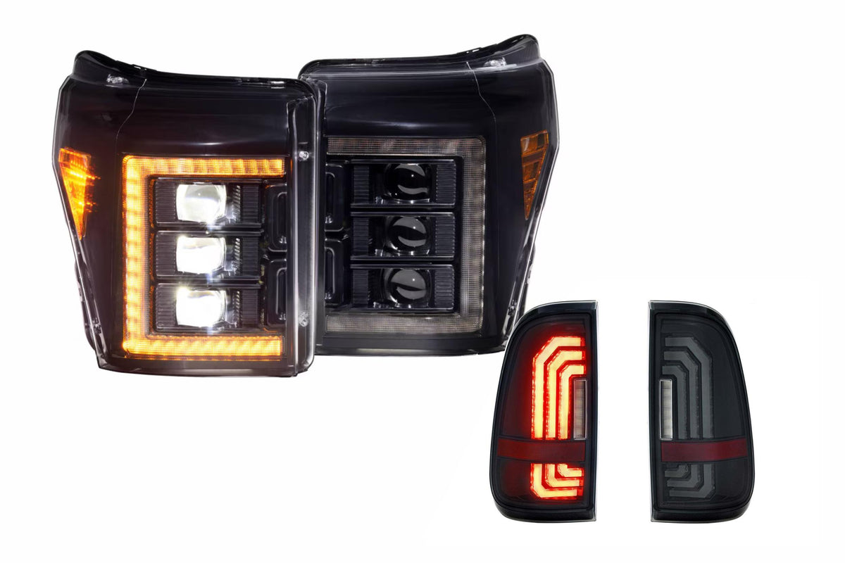 11-16 Ford Super Duty Amber DRL Heads and Smoked Tails - Kits (Image 1 of 3)