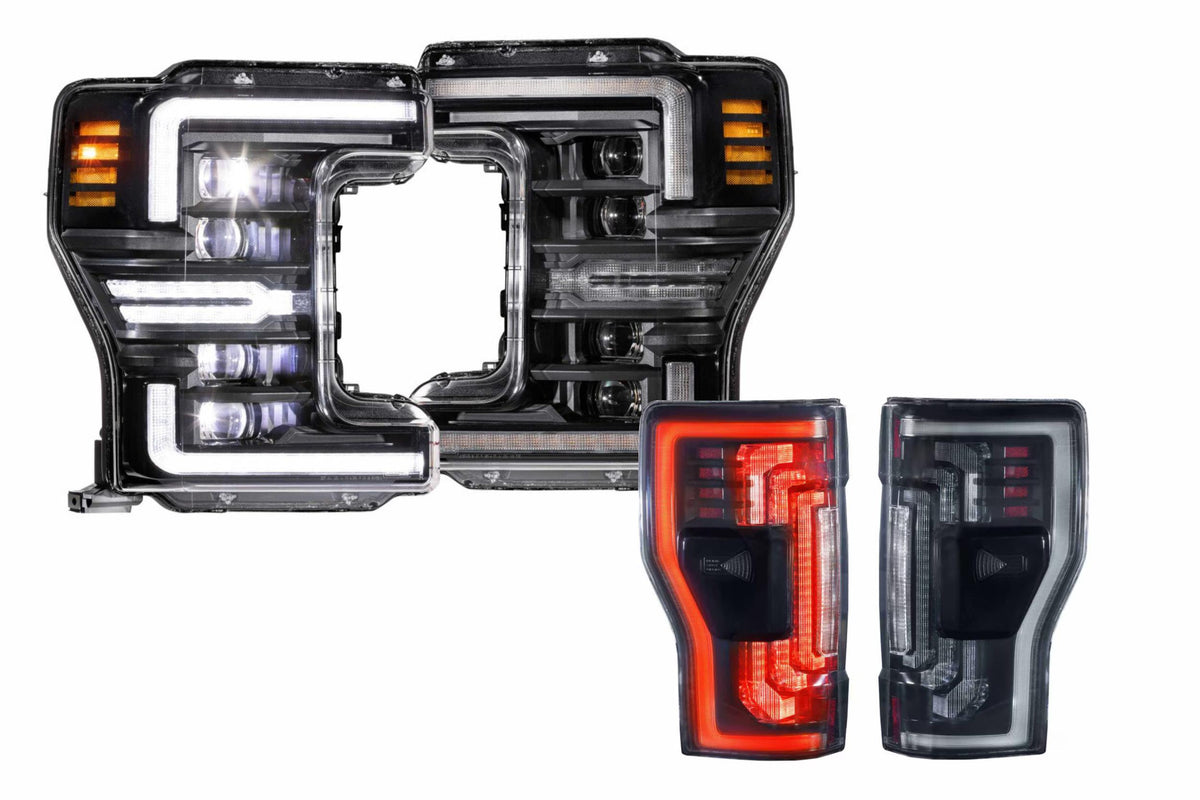 17-19 Ford Super Duty White DRL Heads and Smoked Tails - Kits (Image 1 of 3)