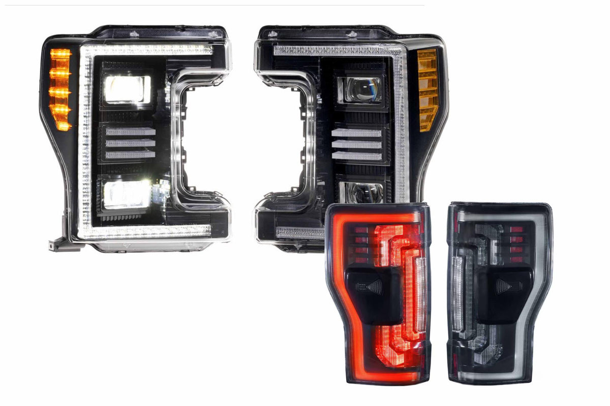 17-19 Ford Super Duty Hybrid Heads and Smoked Tails - Kits (Image 1 of 3)