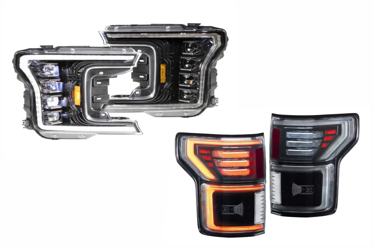 18-20 Ford F-150 White DRL Heads and Smoked Tails - Kits (Image 1 of 3)