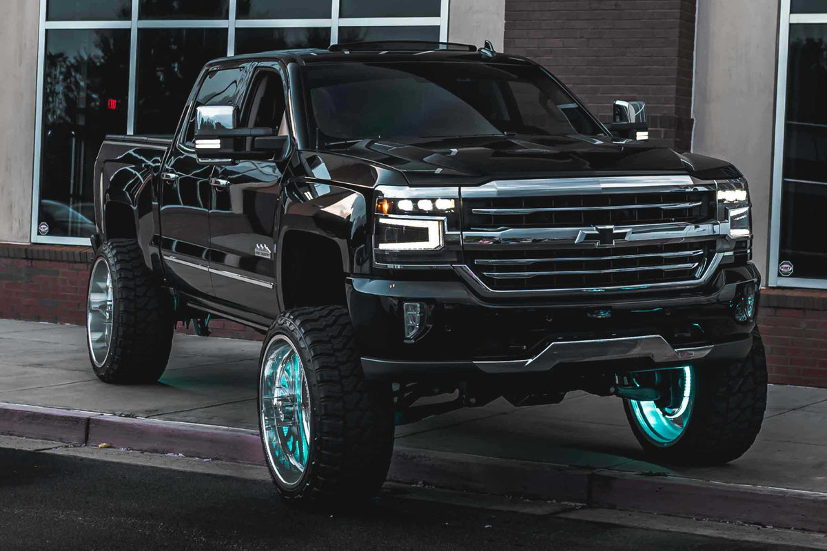 16-18 Silverado 1500 Heads Chrome Bezel and Smoked Tails - Kits (Image 2 of 3)