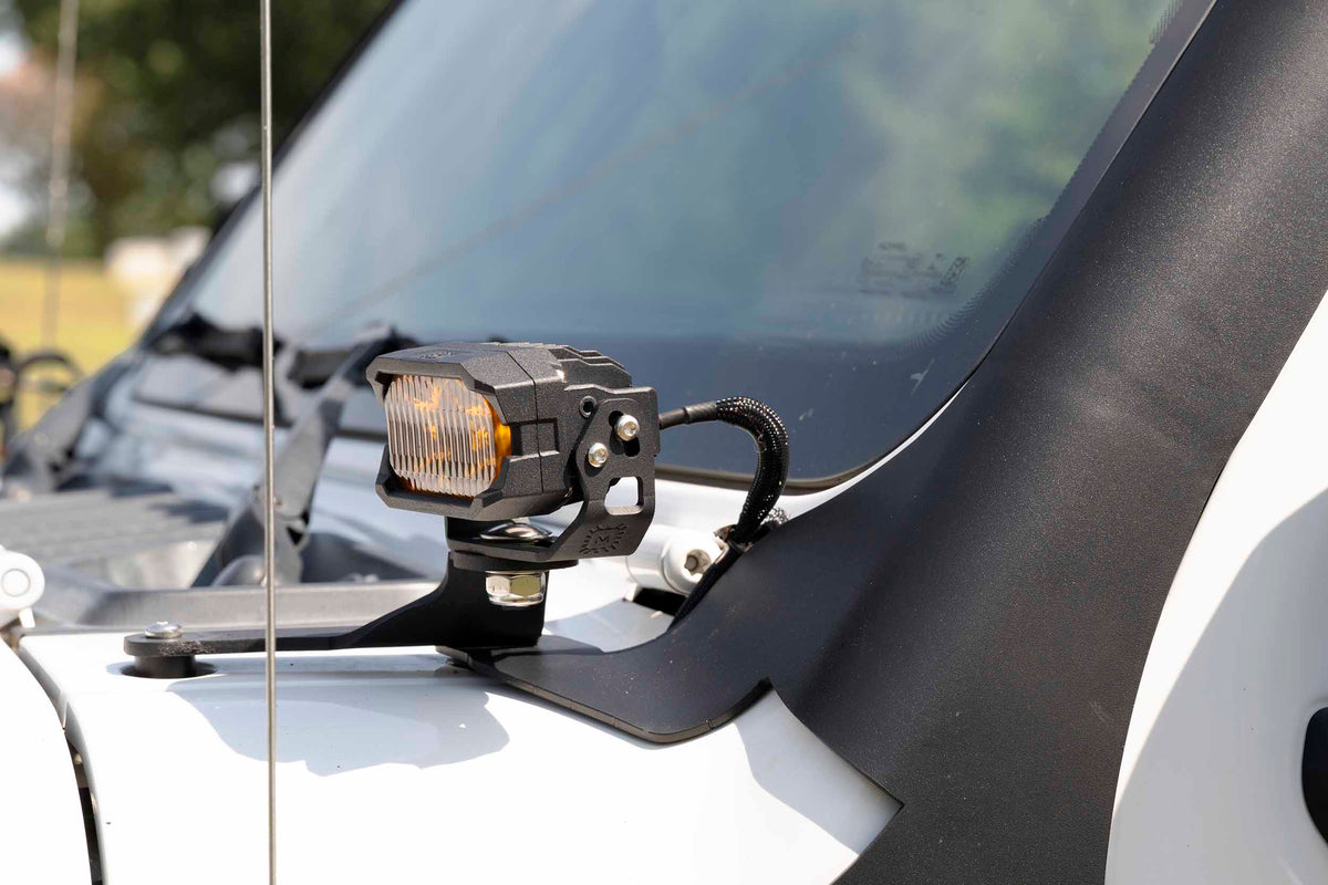 Jeep JL/JT Light Bar Windshield Mounts (Set) - Off Road - Universal (Image 6 of 6)