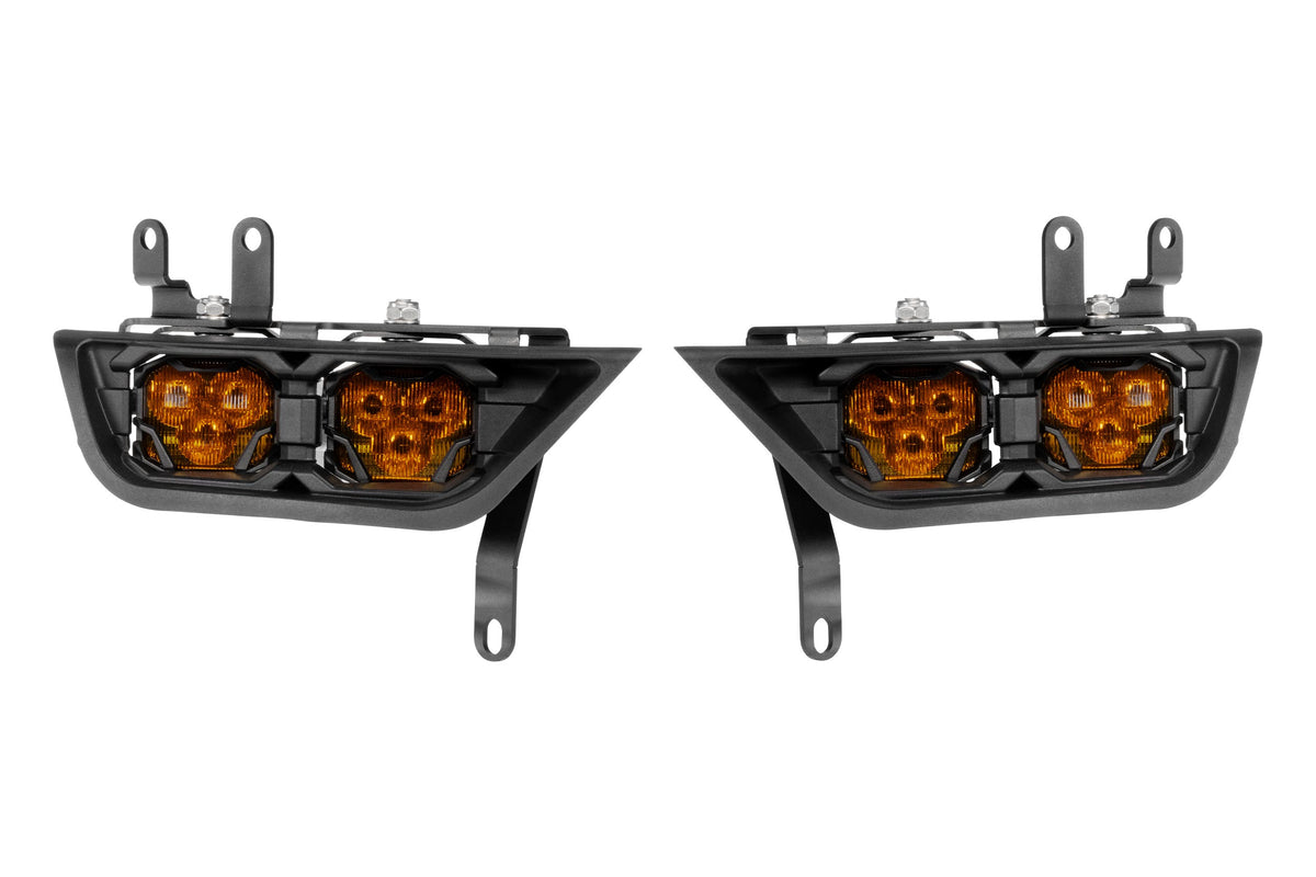 21-23 F-150 OE LED 4Banger Fog Light Kit: NCS Yellow - Off Road - Veh. Spec (Image 1 of 3)