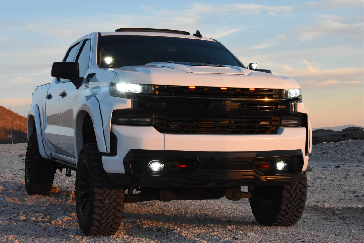 19-21 Silverado 1500 / 20-23 Silverado HD 4Banger Fog Light Kit: NCS Yellow - Off Road - Veh. Spec (Image 5 of 6)