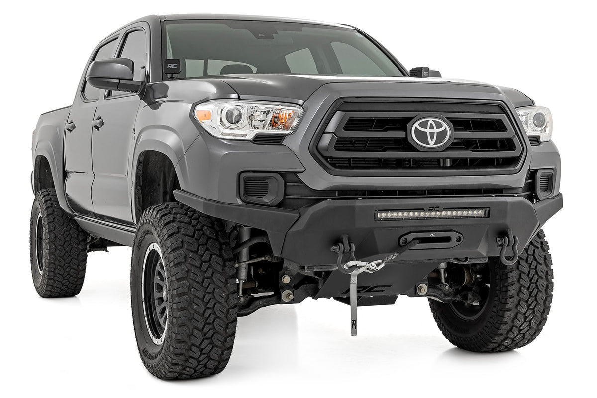 Front Bumper | High Clearance | Hybrid | 20" Blk DRL LED | Toyota Tacoma (16-23) - Bumpers (Image 4 of 6)