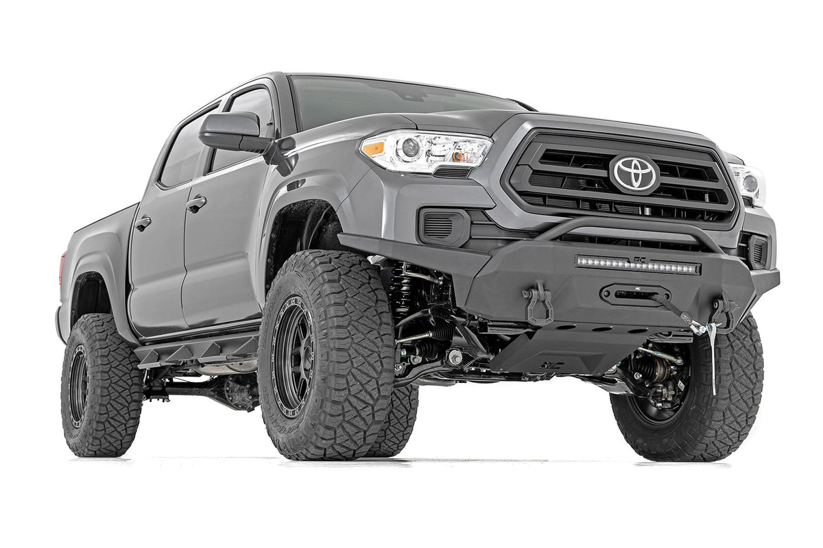Front Bumper | Hybrid | 20" Blk LED | 9500-Lb Winch Syn | Toyota Tacoma (16-23) - Bumpers (Image 2 of 6)
