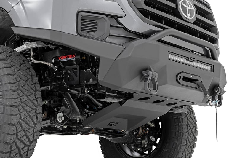 RC Front Bumper | High Clearance | 12000-Lb Pro Series Winch | Synthetic Rope Toyota Tacoma 4WD (16-23) (manufacturer page)