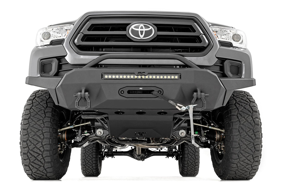 RC Front Bumper | High Clearance | 12000-Lb Pro Series Winch | Synthetic Rope Toyota Tacoma 4WD (16-23) (manufacturer page)