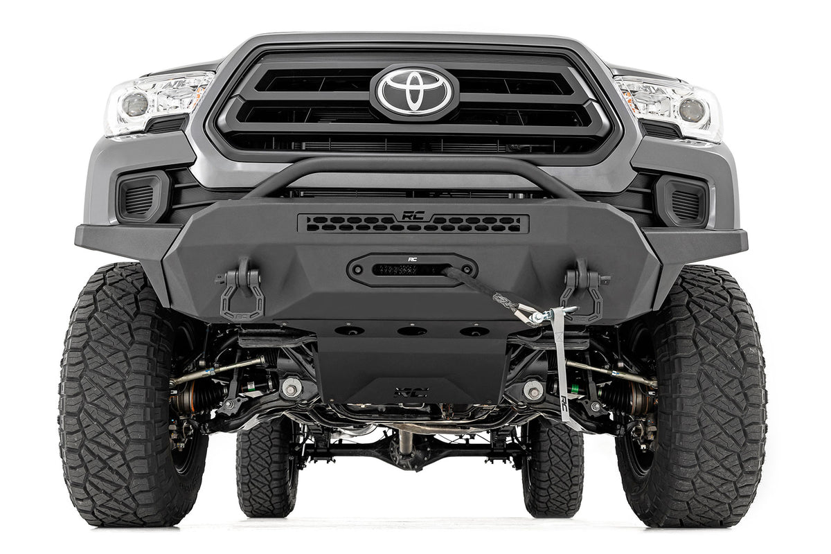 Front Bumper | High Clearance | 12000-Lb Pro Series Winch | Synthetic Rope Toyota Tacoma 4WD (16-23) - Bumpers (Image 3 of 6)