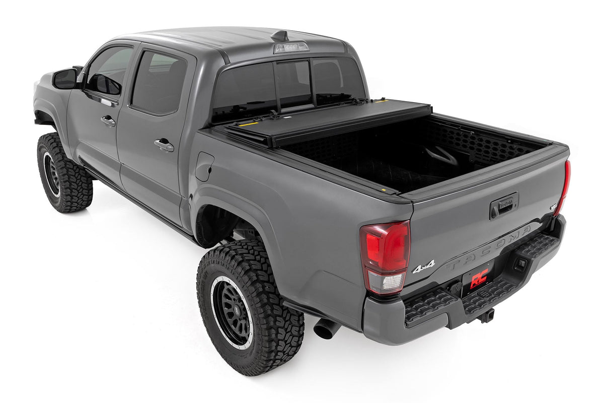 Hard Tri-Fold Flip Up Bed Cover | 5' Bed | Toyota Tacoma 2WD/4WD (2016-2023) - Bed Covers (Image 5 of 6)
