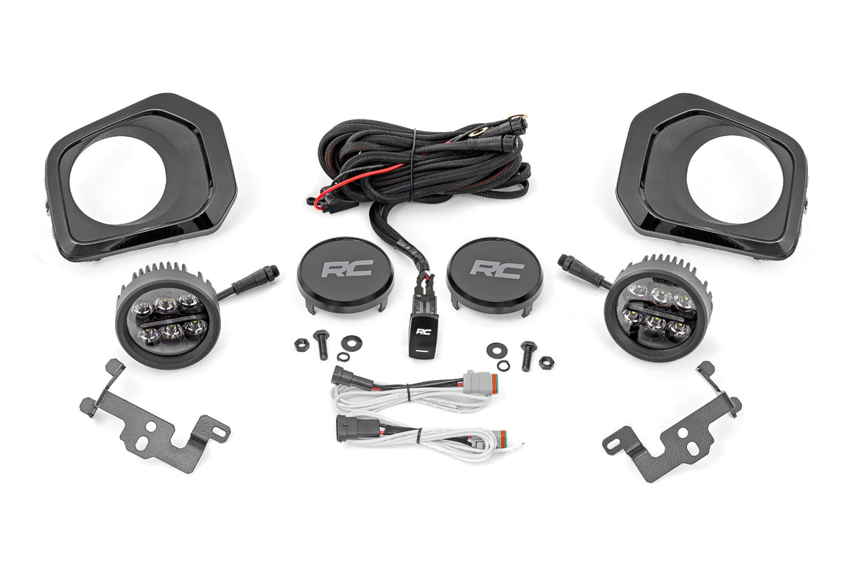LED Fog Light Kit | 3.5 Inch Round Black Series | Amber DRL | Toyota Tacoma (16-23) - Lighting & Acc (Image 3 of 6)