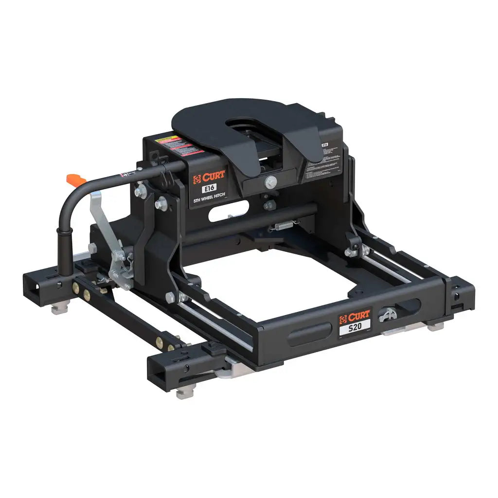 CURT 16080 E16 Sliding 5th Wheel Hitch, 16K, Select Silverado, Sierra, 6.5' Bed Puck System