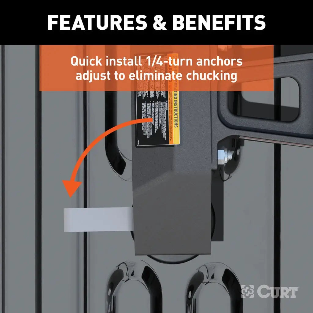 CURT 16093 A25 5th Wheel Hitch, Select Silverado, Sierra 2500, 3500 HD, 8' Bed Puck System