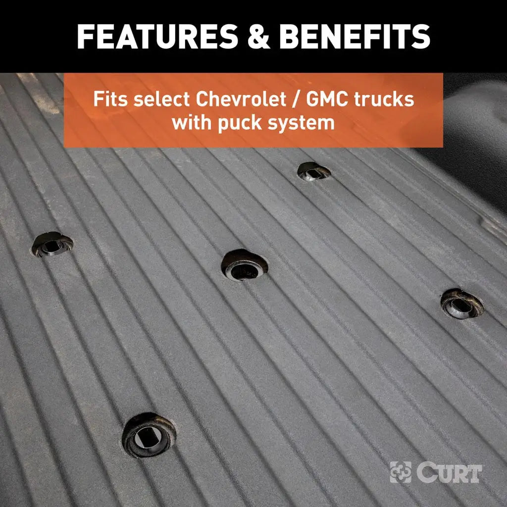 CURT 16093 A25 5th Wheel Hitch, Select Silverado, Sierra 2500, 3500 HD, 8' Bed Puck System