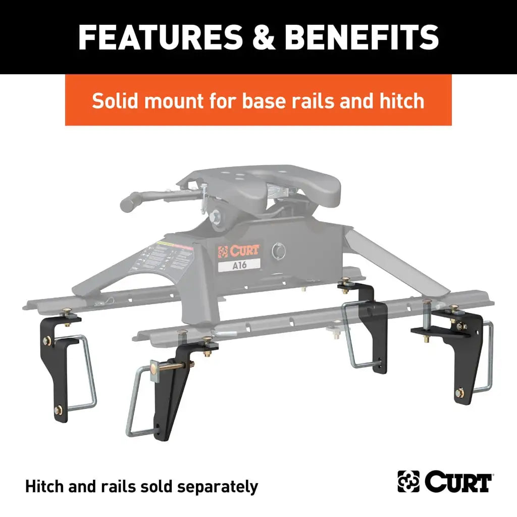 CURT 16430 Custom 5th Wheel Brackets, Select Ram 2500, 3500