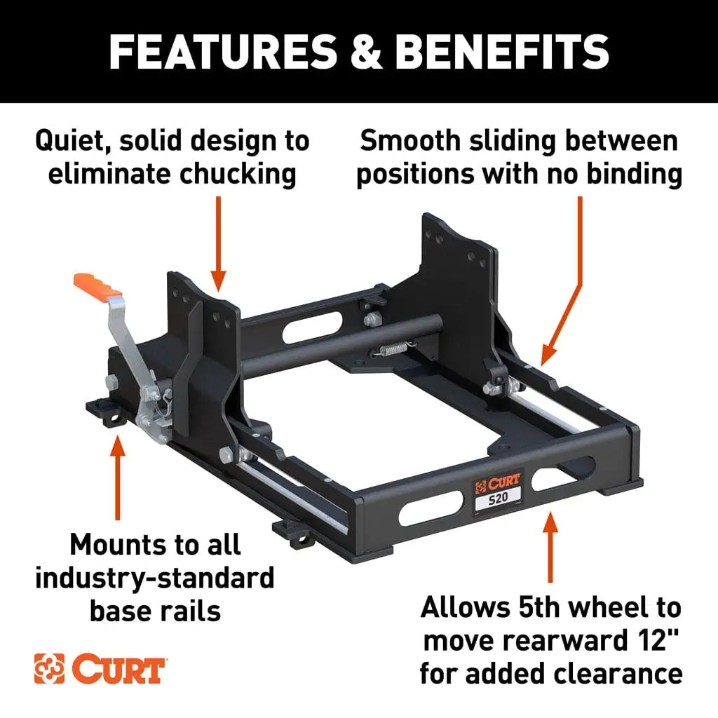 CURT 16564 S20 5th Wheel Slider, 20,000 lbs.