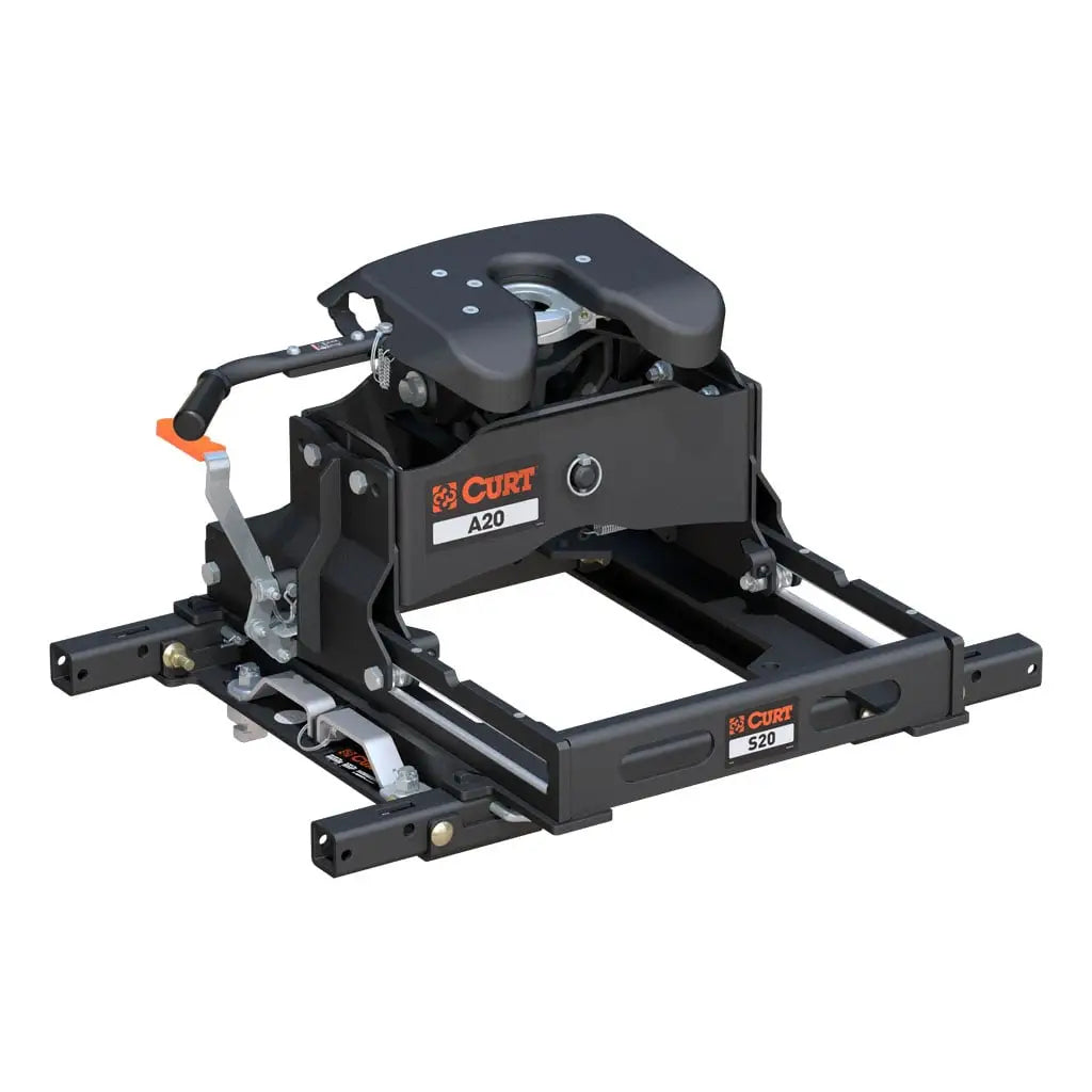 CURT 16682 A20 5th Wheel Hitch w/ S20 Slider & Puck System Adapter, Select Chevy, Ford, GMC