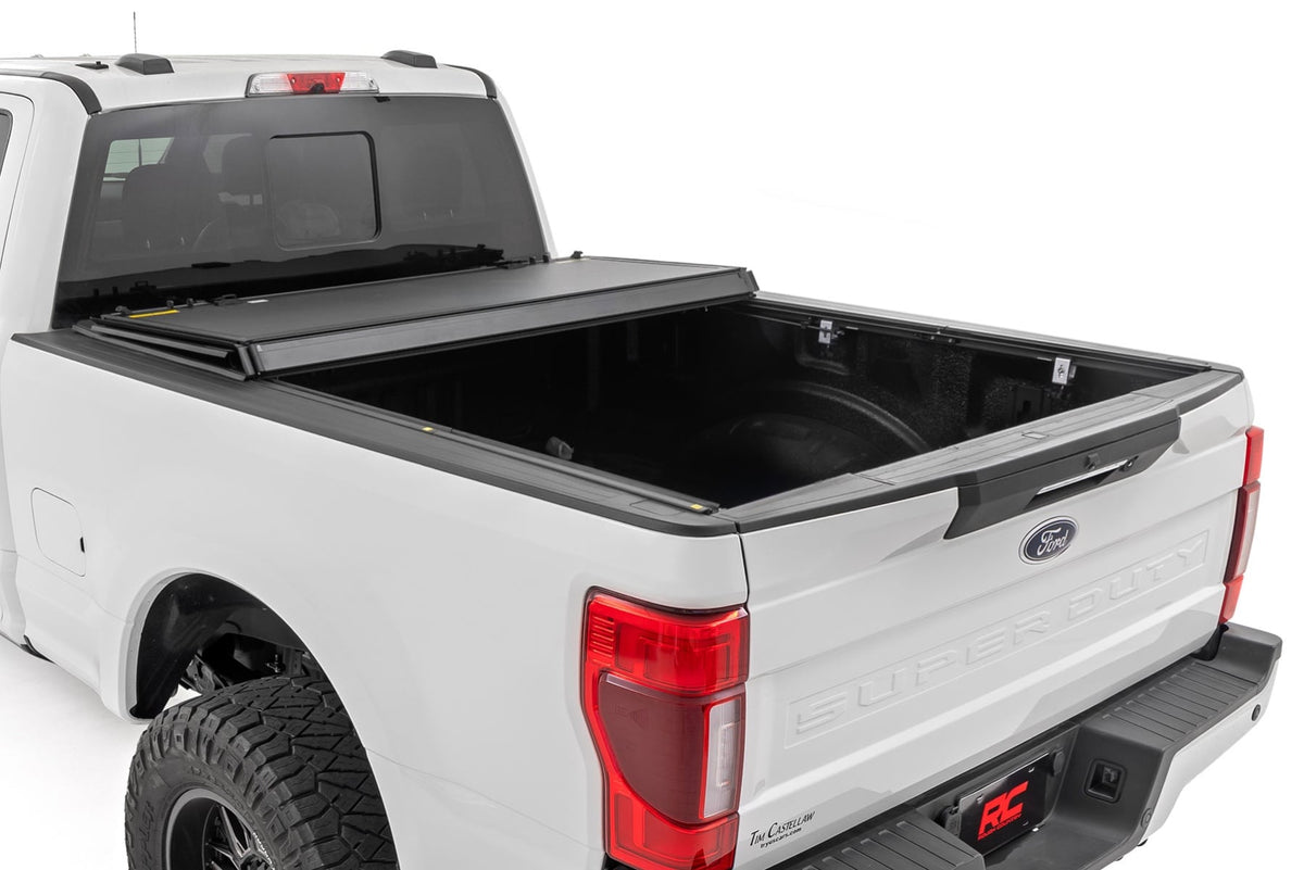 Hard Tri-Fold Flip Up Bed Cover | 6'10" Bed | Ford F-250/F-350 Super Duty (17-26) - Bed Covers (Image 5 of 6)