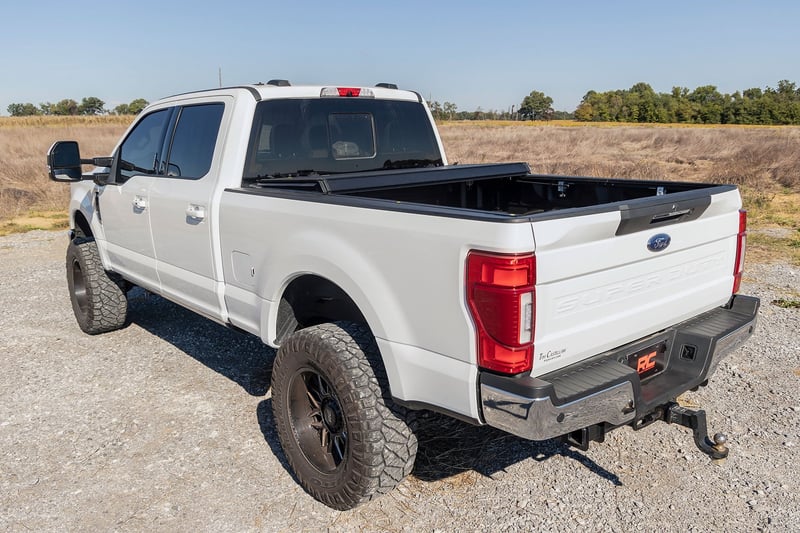 RC Hard Tri-Fold Flip Up Bed Cover | 6'10" Bed | Ford F-250/F-350 Super Duty (17-26) (manufacturer page)