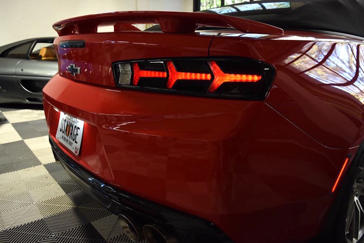 XB LED Tail Lights: Chevrolet Camaro (16-18 / Red Lens Lambo / Set) - Tail Lights (Image 5 of 6)
