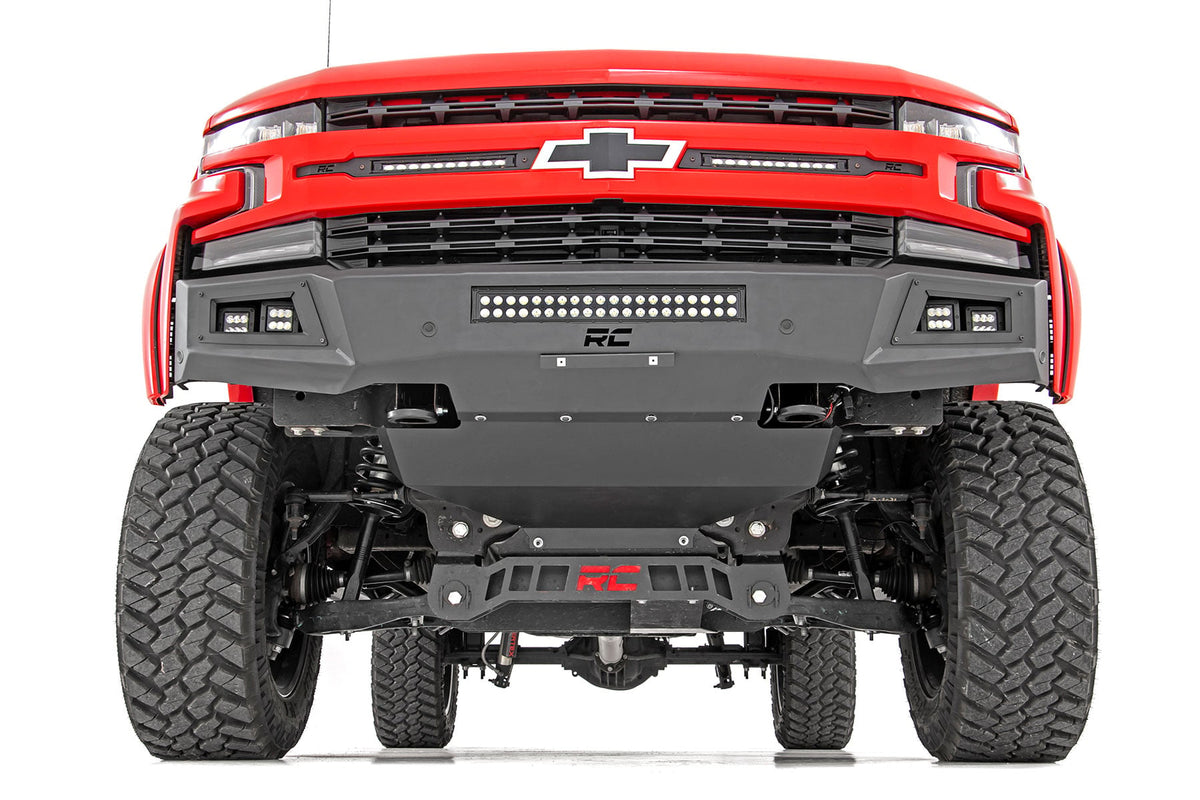 High Clearance Front Bumper | LED Lights & Skid Plate | Chevy Silverado 1500 (19-22) - Bumpers (Image 3 of 6)