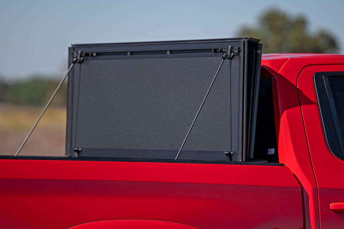 Hard Tri-Fold Flip Up Bed Cover | 5'10" Bed | Chevy/GMC Sierra 1500 (19-26)/Silverado 1500 (19-26) - Bed Covers (Image 6 of 6)