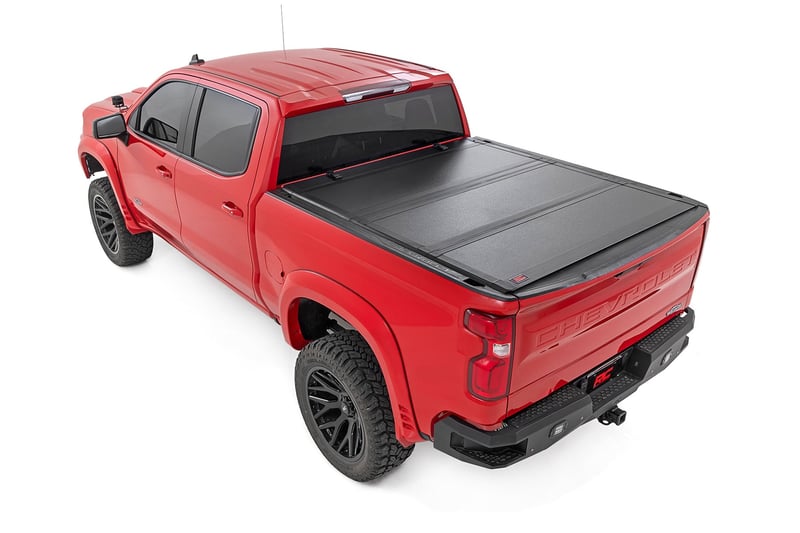 RC Hard Tri-Fold Flip Up Bed Cover | 6'7" Bed | Chevy/GMC Sierra 1500 (19-26)/Silverado 1500 (19-26) (manufacturer page)