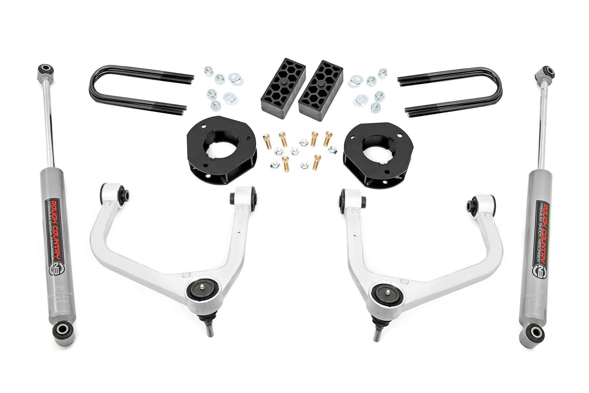 3.5 Inch Lift Kit | Rear Mono Leaf | Chevy Silverado 1500 2WD/4WD (2022-2024) - Susp Lift Kits 4wd (Image 1 of 6)