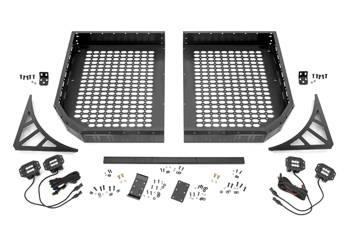 Rough Country 96133 Cargo Rack | Dual 2" Black LED Pairs | Flush Mount | CFMOTO U10 1000 PRO - Studio View 1