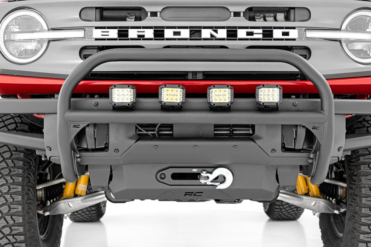 Nudge Bar | 4 Inch Round Led (x4) | OE Modular Steel | Ford Bronco 4WD (21-26) - Bull Bars (Image 3 of 6)