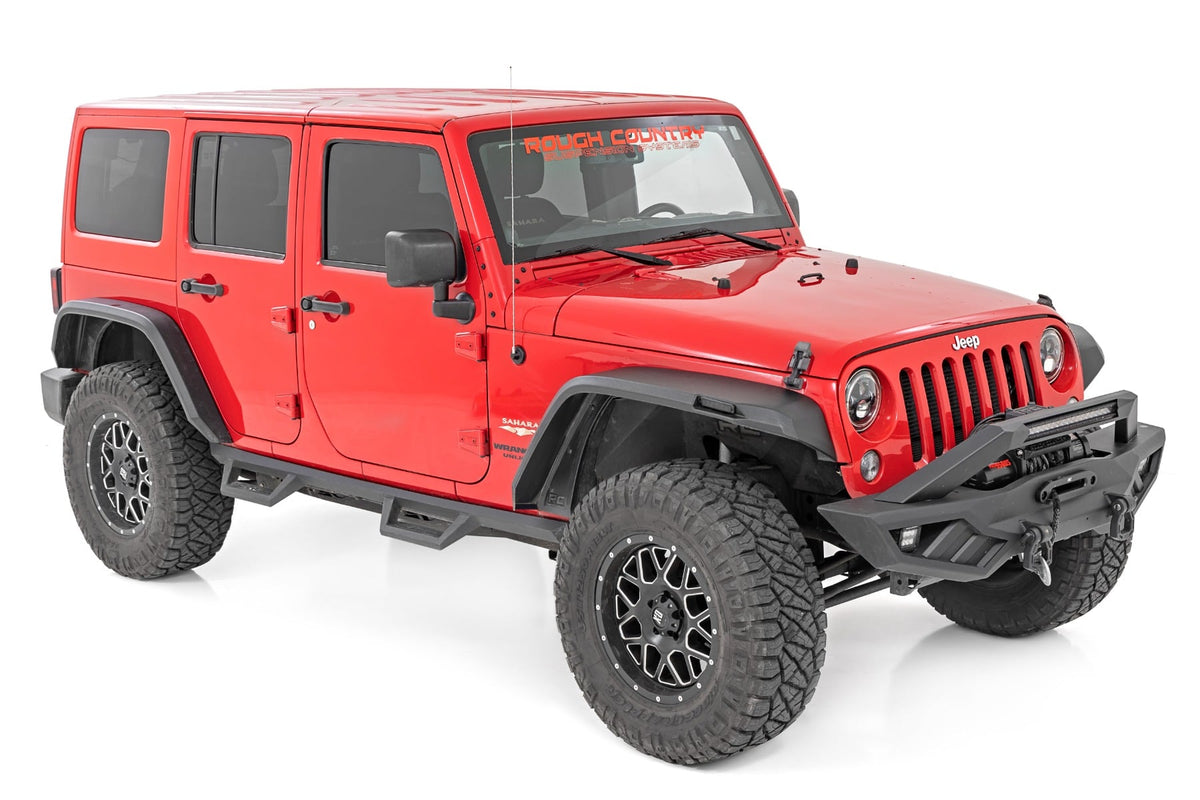 High Clearance LED Flat Fender Flare Kit | UV Treated | Jeep Wrangler JK (07-18) - Fender Flares (Image 1 of 6)