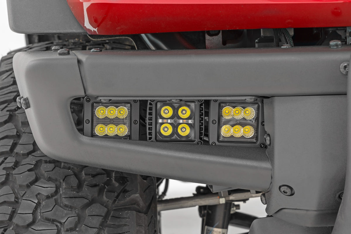 LED Light Kit | Fog Mount | Triple 2" Black Pair | Spot/Flood | Ford Bronco (21-26) - Lighting & Acc (Image 6 of 6)