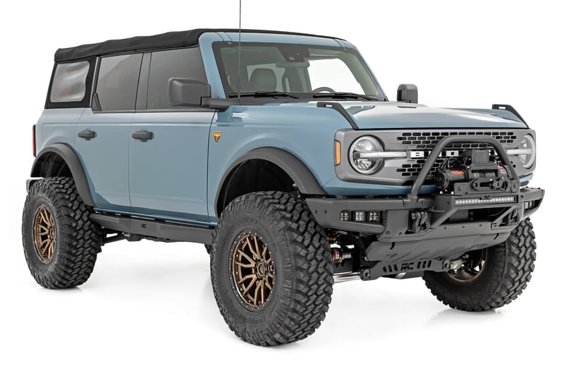 RC LED Light Kit | Fog Mount | Triple 2" Black Pair | Spot/Flood | Ford Bronco (21-26) (manufacturer page)