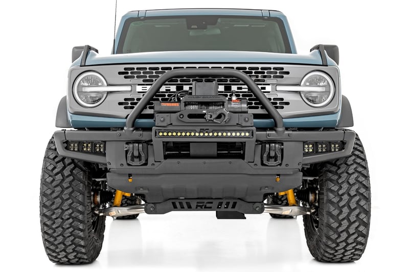 RC LED Light Kit | Fog Mount | Triple 2" Black Pair | Flood | Ford Bronco (21-26) (manufacturer page)