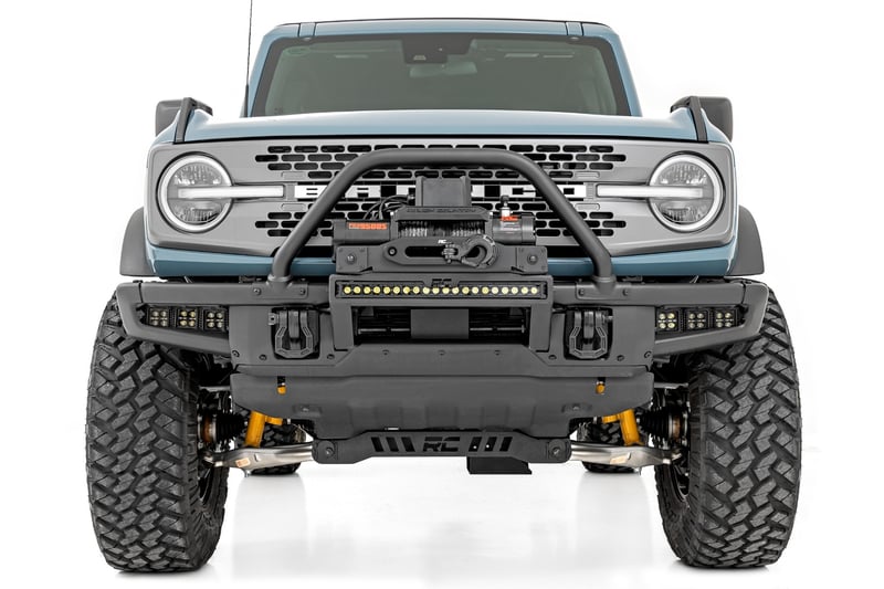 RC LED Light Kit | Fog Mount | Triple 2" Black Pair | Flood | Ford Bronco (21-26) (manufacturer page)