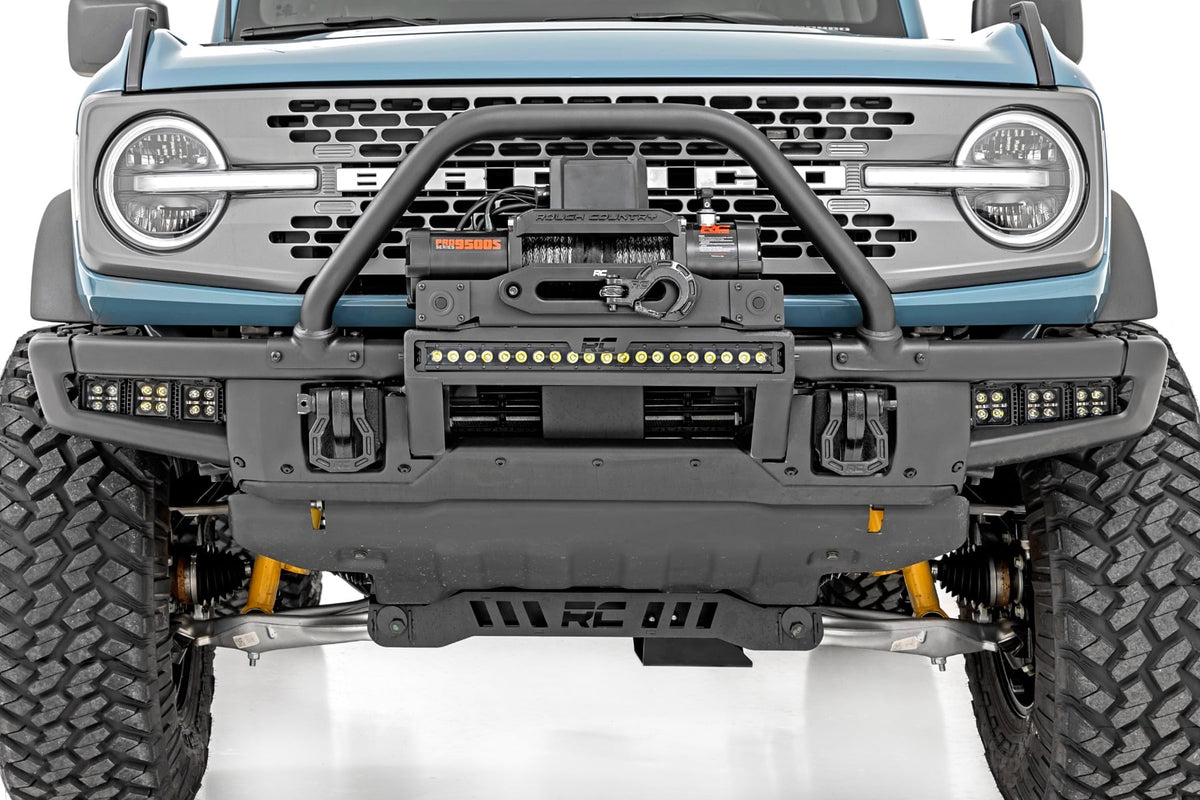 High Winch Mount | All Models | 12000S | 20 Inch Black Single Row LED | Ford Bronco (21-26) - Winches & Acc (Image 6 of 6)