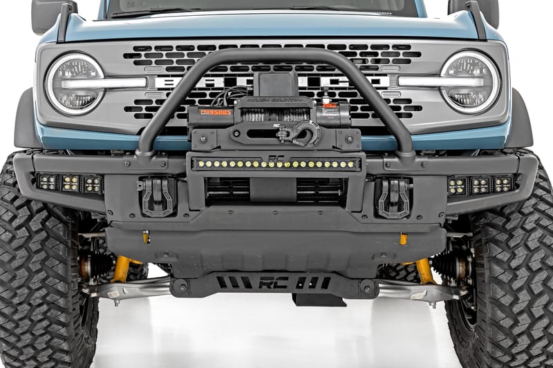 RC LED Light Kit | Fog Mount | Triple 2" Black Pair | White DRL | Ford Bronco (21-26) (manufacturer page)