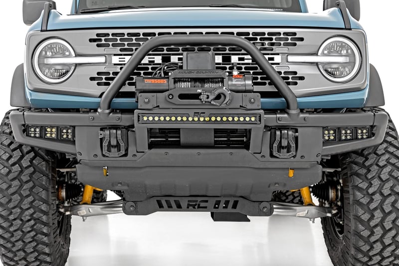 RC LED Light Kit | Fog Mount | Triple 2" Black Pair | Spot/Flood | Ford Bronco (21-26) (manufacturer page)