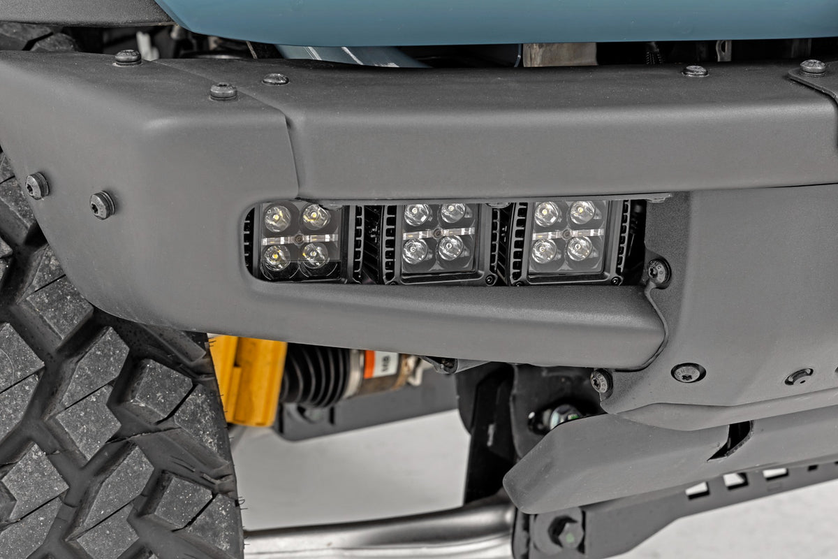 LED Light Kit | Fog Mount | Triple 2" Black Pair | Spot/Flood | Ford Bronco (21-26) - Lighting & Acc (Image 2 of 6)