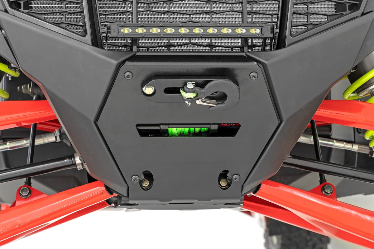 LED Light | Winch Mount | Front | 10" Black Slimline | Polaris RZR Pro R - Winches & Acc (Image 2 of 6)