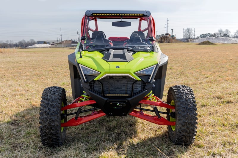 RC LED Light | Winch Mount | Front | 10" Black Slimline | Polaris RZR Pro R (manufacturer page)