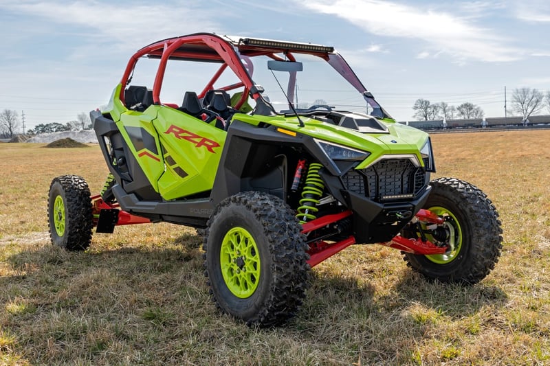 RC LED Light | Winch Mount | Front | 10" Black Slimline | Polaris RZR Pro R (manufacturer page)
