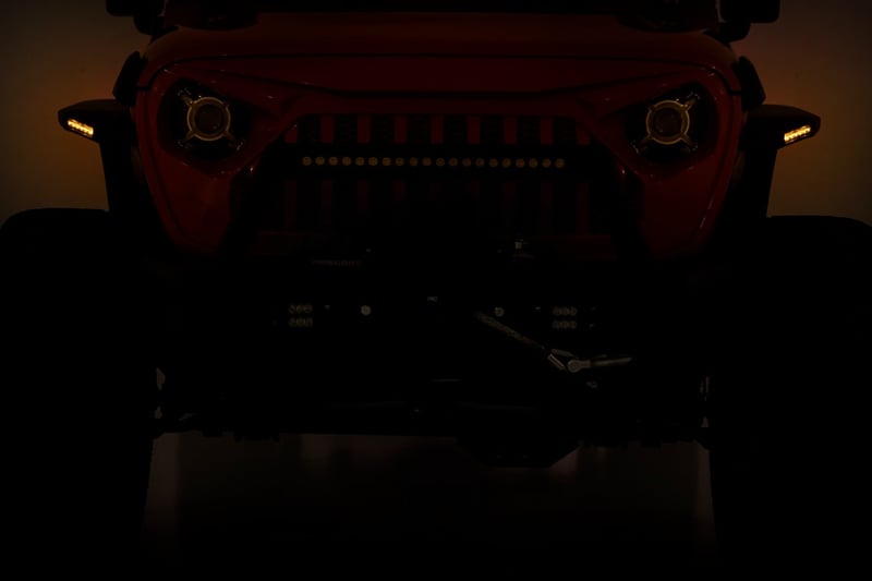 RC High Clearance LED Flat Fender Flare Kit | UV Treated | Jeep Wrangler JL (2018-2026) (manufacturer page)