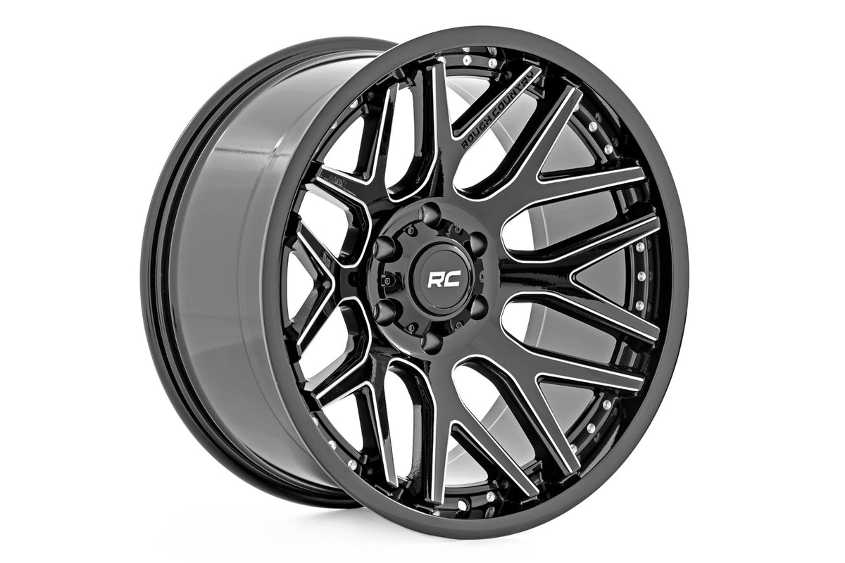 Rough Country 95 Series Wheel | Machined One-Piece | Gloss Black | 20x10 | 8x170 | -19mm - RC Wheels (Image 1 of 2)