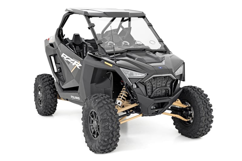 RC Vented Full Windshield | Scratch Resistant | Polaris RZR Turbo R (manufacturer page)