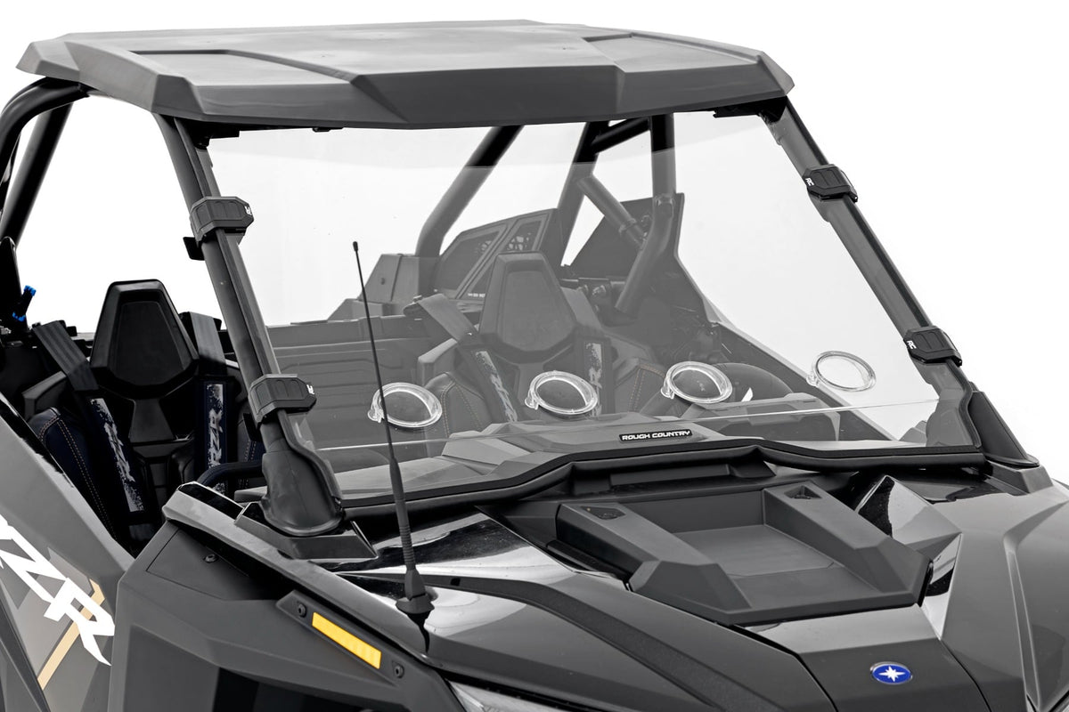 RC Vented Full Windshield | Scratch Resistant | Polaris RZR Turbo R (manufacturer page)