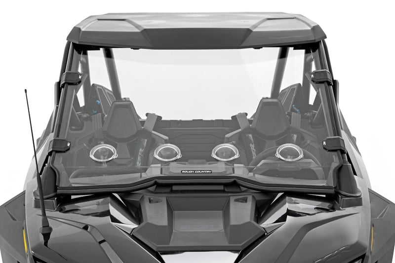RC Vented Full Windshield | Scratch Resistant | Polaris RZR Turbo R (manufacturer page)