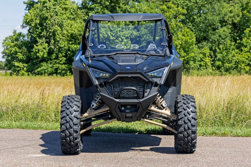 RC Vented Full Windshield | Scratch Resistant | Polaris RZR Turbo R (manufacturer page)