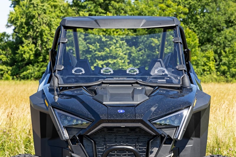 RC Vented Full Windshield | Scratch Resistant | Polaris RZR Turbo R (manufacturer page)