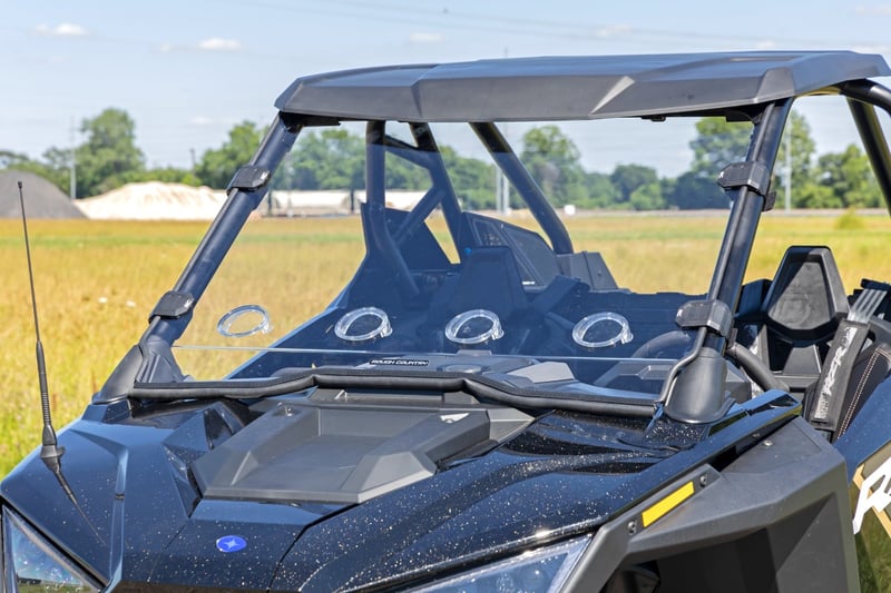 RC Vented Full Windshield | Scratch Resistant | Polaris RZR Turbo R (manufacturer page)